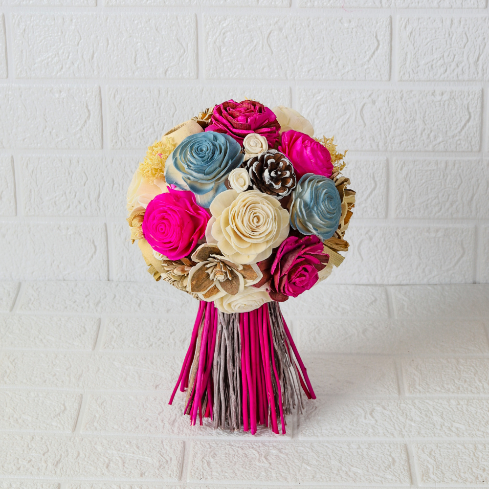 Round Dry Flowers Bouquet