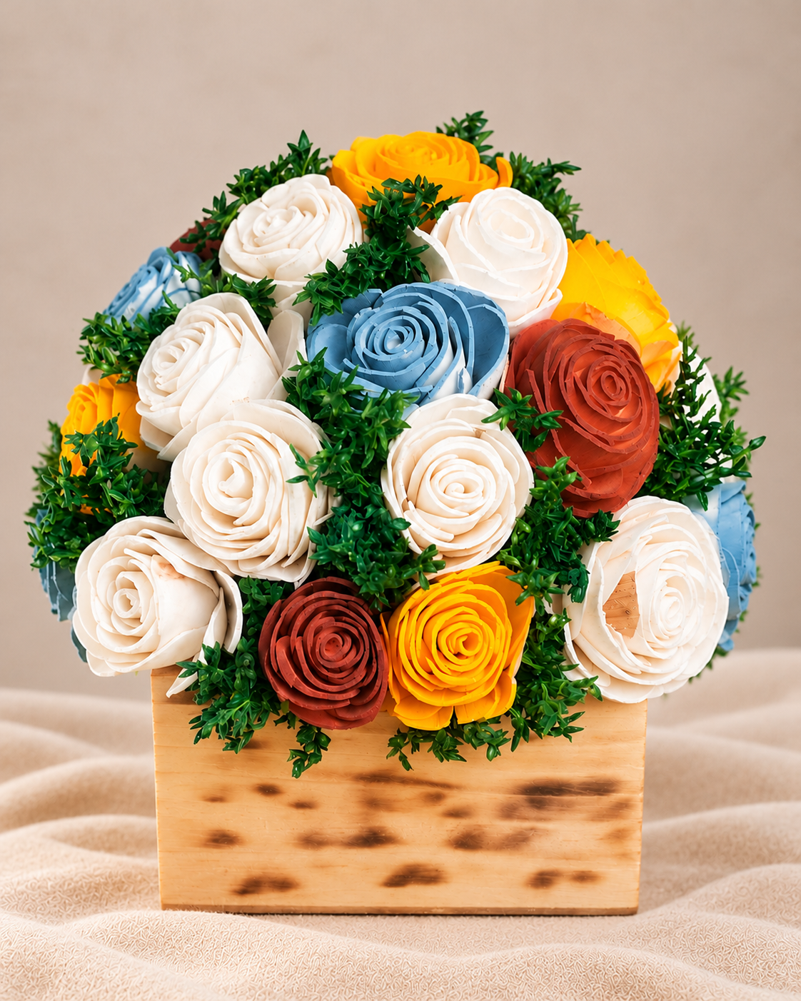 Rainbow Spectrum Wooden Centerpiece