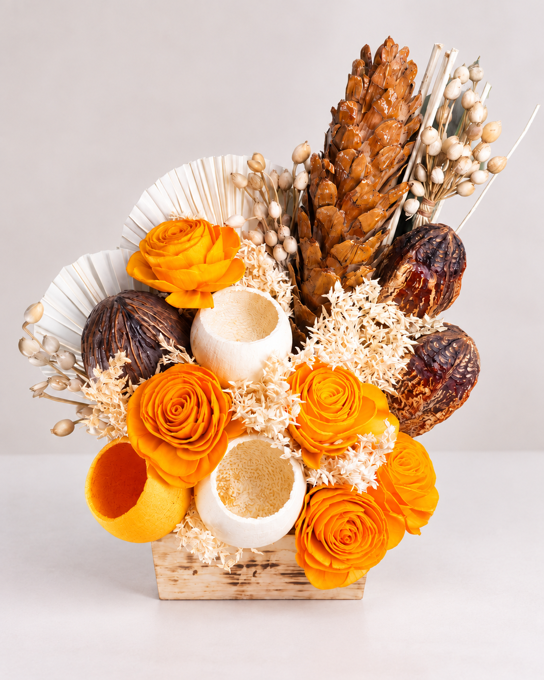Marigold Sunshine Dried Flower Arrangement