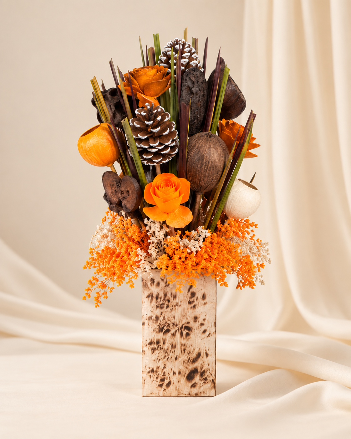 Timeless Autumn Glow Rustic Arrangement