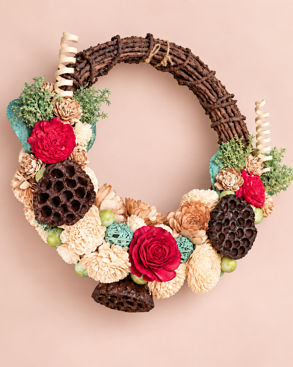 Rustic Red Twig Wreath